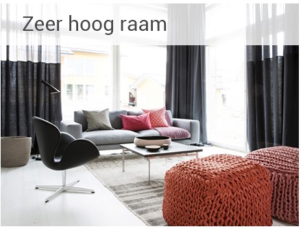 zeer hoog raam